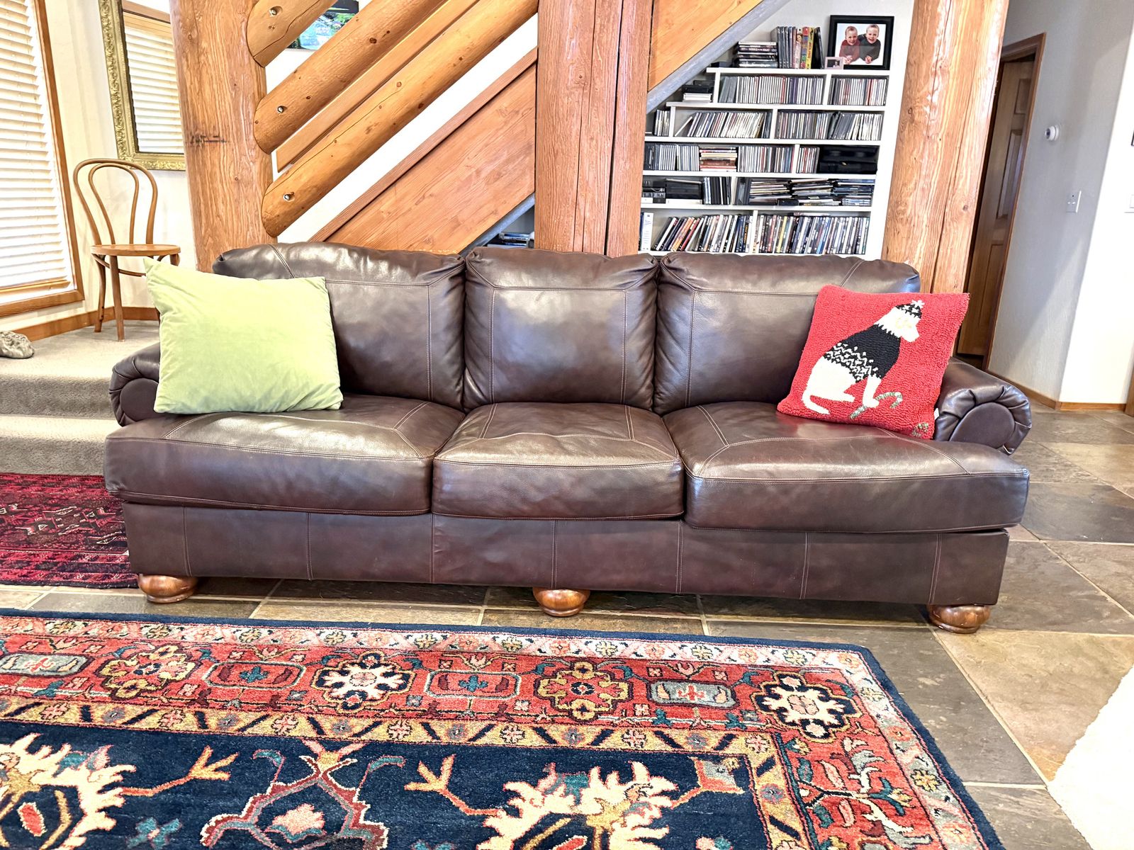 Beautiful and comfortable brown sofa