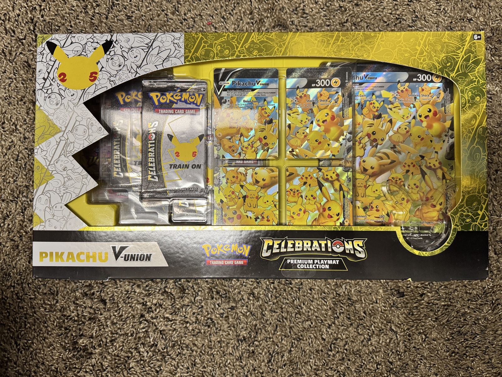 Pokemon Celebrations Pikachu V-Union Premium Playmat Collection TCG Sealed Box