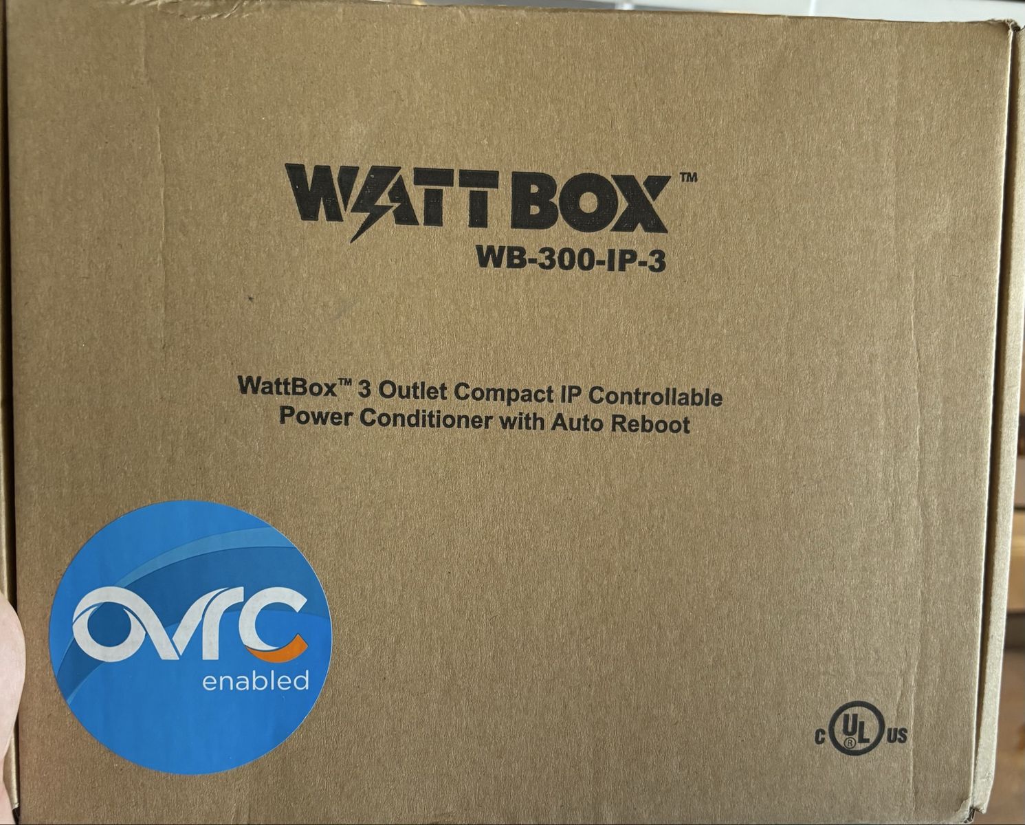 WattBox WB-300-IP-3 3 Outlet Compact IP Controllable Power Conditioner with Auto Reboot OvrC Enabled