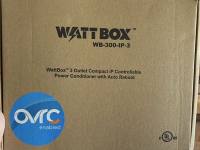 WattBox WB-300-IP-3 3 Outlet Compact IP Controllable Power Conditioner with Auto Reboot OvrC Enabled
