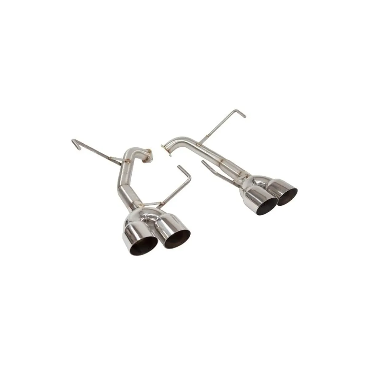 Nameless Performance Axleback Muffler Delete Exhaust with Polished 3.5" Quad Exit Exhaust tips 2019-2021 Subaru WRX STI