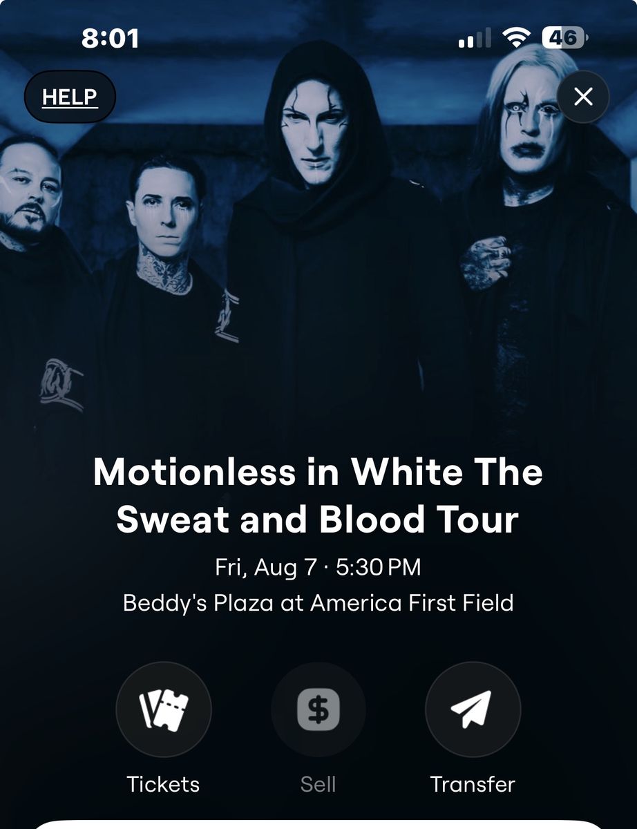 Motionless in White 2 Tickets