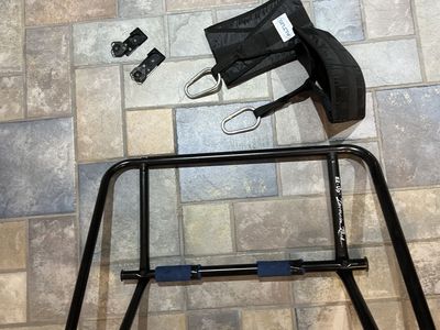 Pull up chin up bar, ab straps & inversion boots