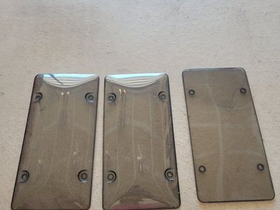 3 Smoked Rectangular license plate covers