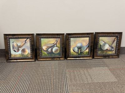 Set of 4 Vintage Golf prints