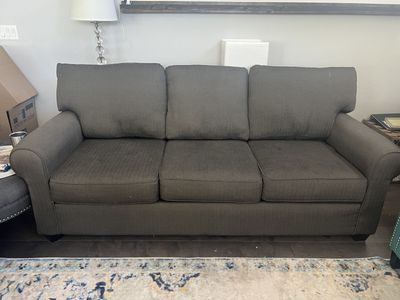Matching grey sofas