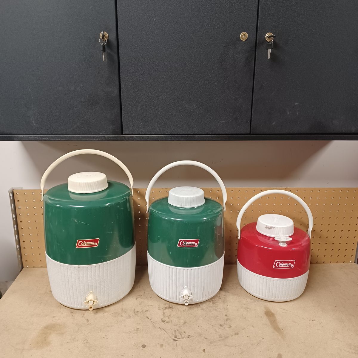 Vintage Coleman water jug coolers $25 ea