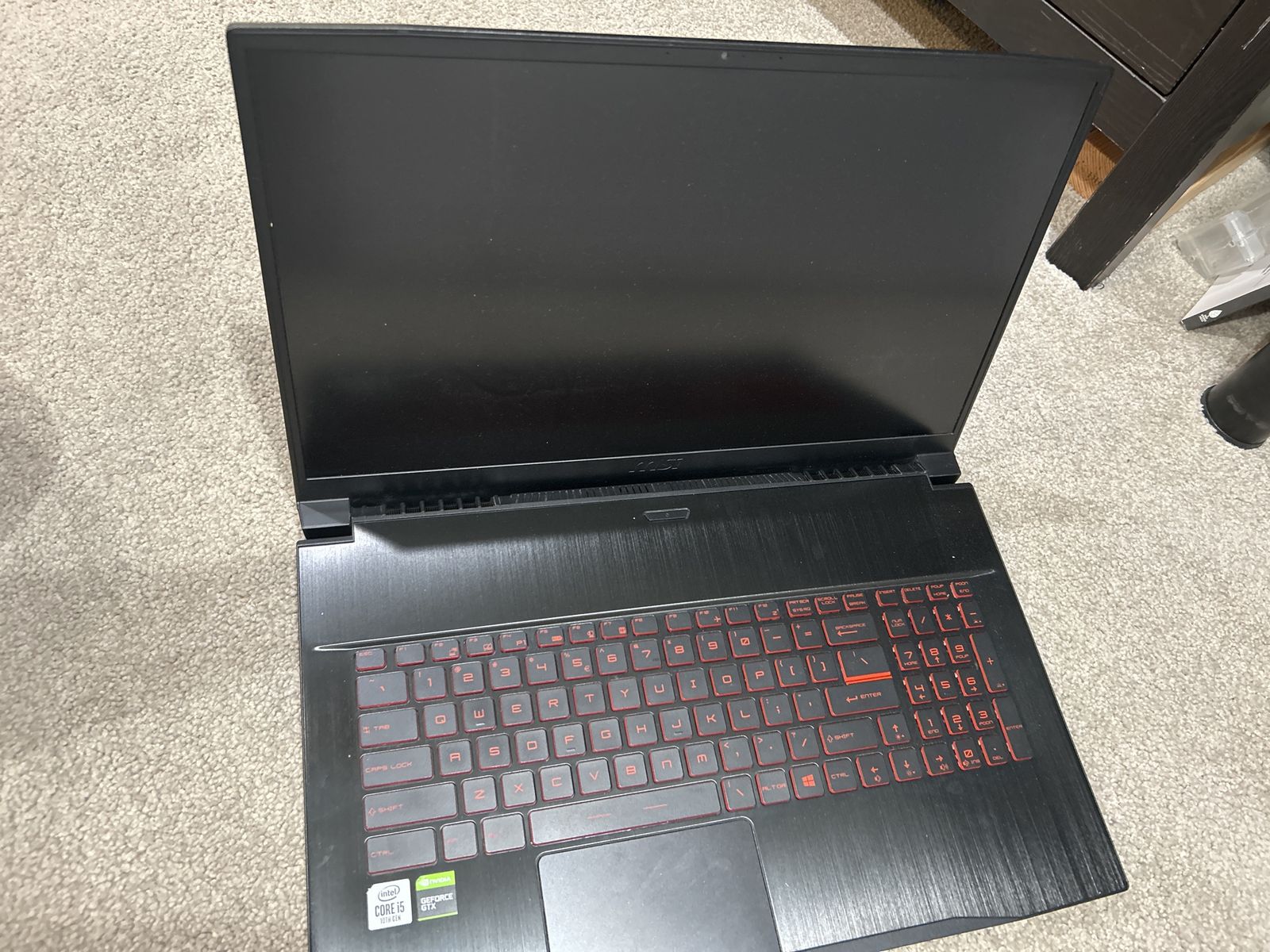 MSI Gaming Laptop - Used, Black