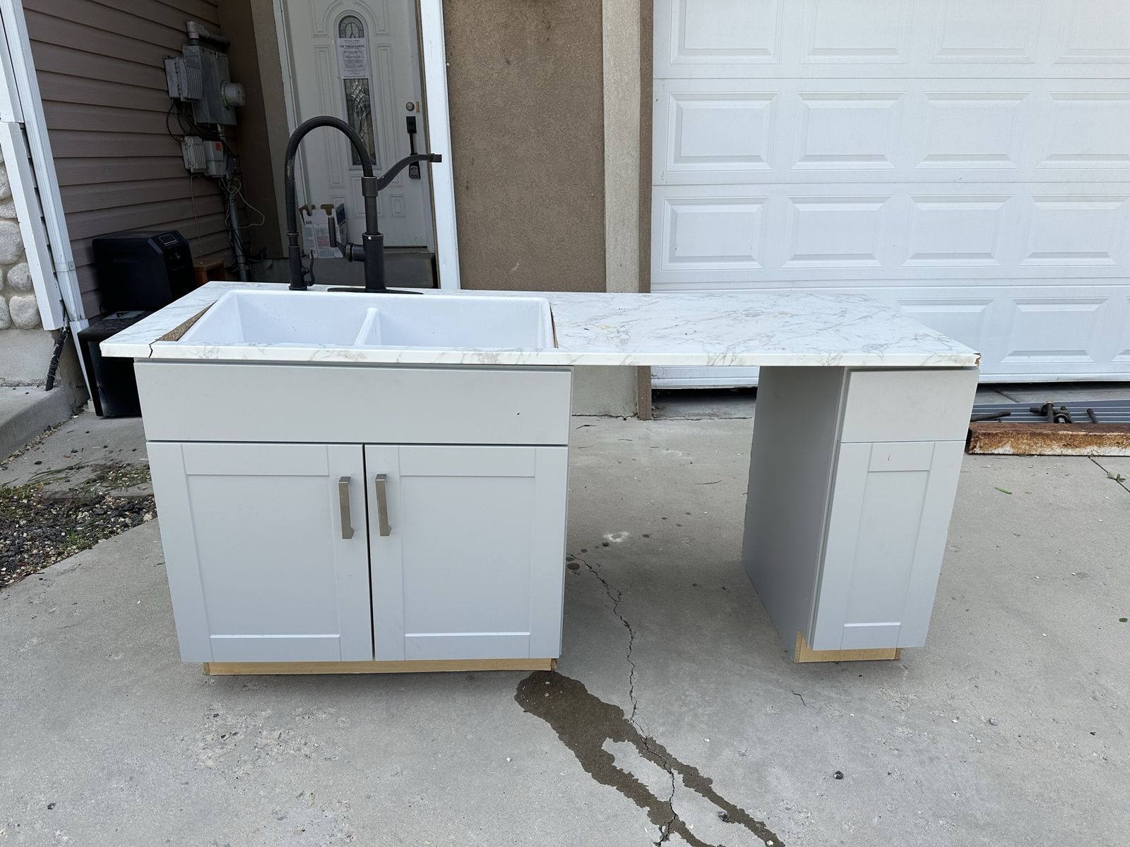 Kitchen Cabinets, Faucet, Sink, & Disposal