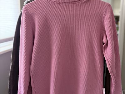 Harley-Davidson Canton County GA Women's Pink Waffle Knit Turtleneck Top - Size Medium
