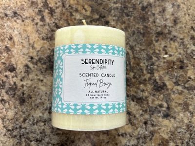 Serendipity Spa Collection Scented Candle - Tropical Breeze, All Natural, 48 Hr Burn, 14 oz