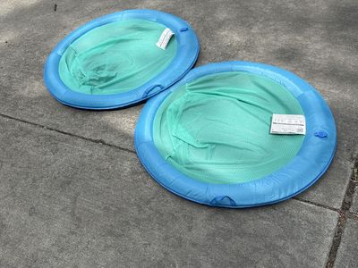 Set of 2 Inflatable Mesh Pool Floats - Blue and Green