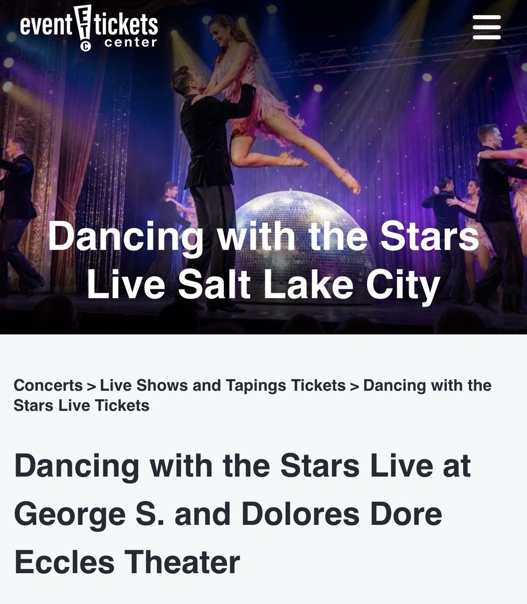 4- Saturday 8pm DWTS tickets