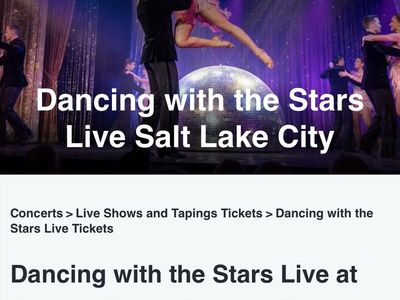 4- Saturday 8pm DWTS tickets