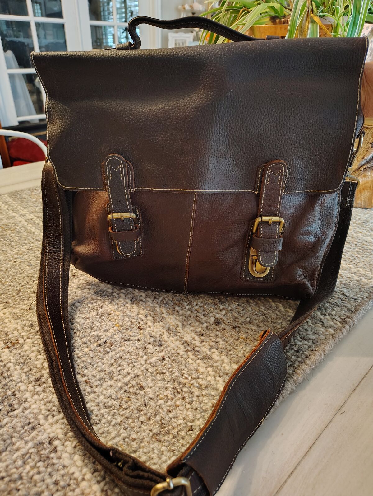 Leather satchel