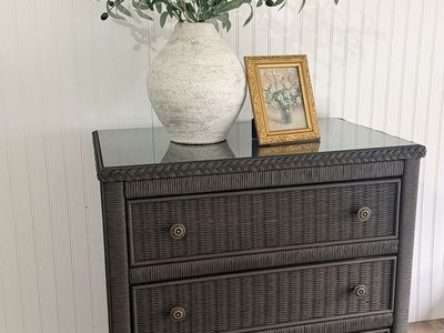 Wicker 3 drawer Dresser