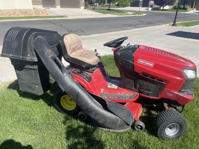 Craftsman T2400 Riding Lawn Mower w/ Bagger Attachment