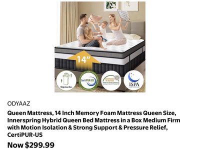 14” queen mattress