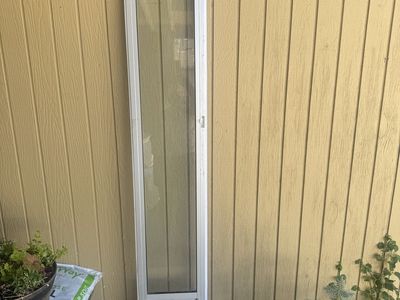 3 medium Patio Pet Door Insert - Aluminum Frame, Clear Glass, Adjustable Height for Sliding Doors