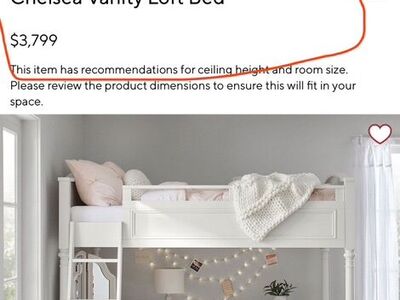 (Used) Pottery Barn Chelsea Loft Bed