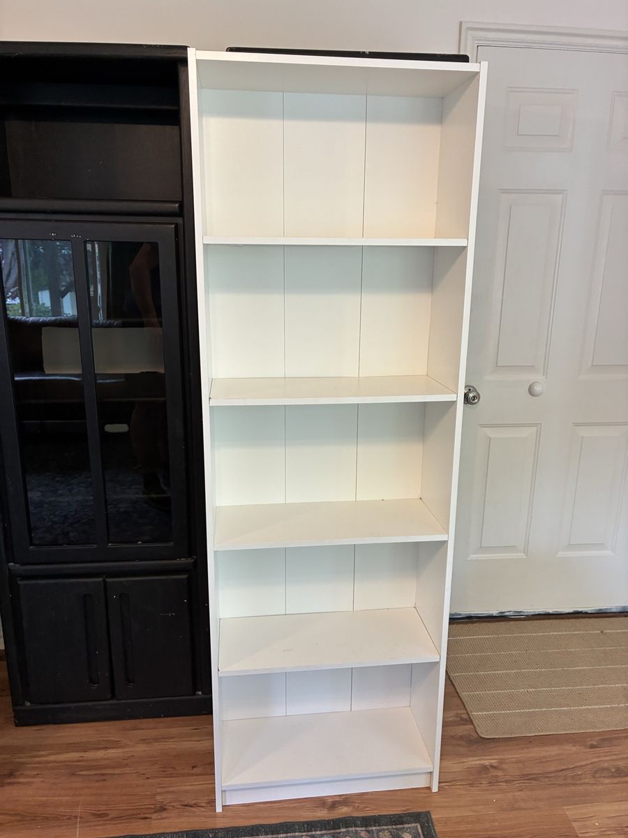 White bookshelf