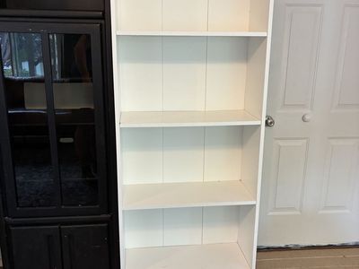 White bookshelf