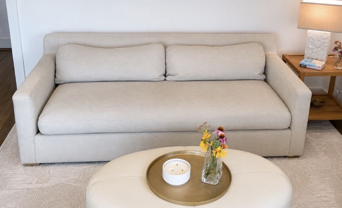 DownEast Home Feather Cloud Sofa – Gray  / Off-White