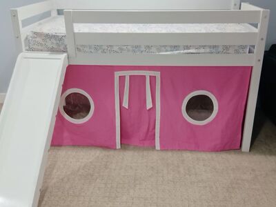 Low loft twin bed