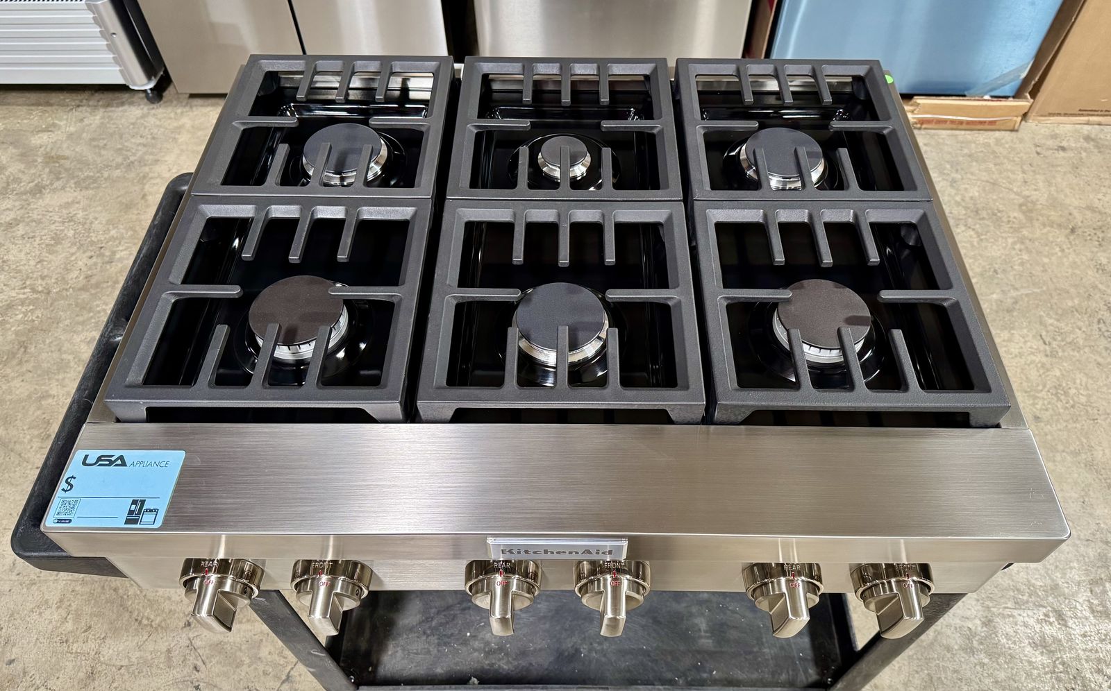 NEW KITCHENAID COMMERCIAL STYLE STAINLESS GAS RANGE