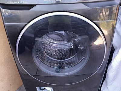 Samsung Front Load Washer - Black Stainless Steel, Steam, Super Speed, Smart Control