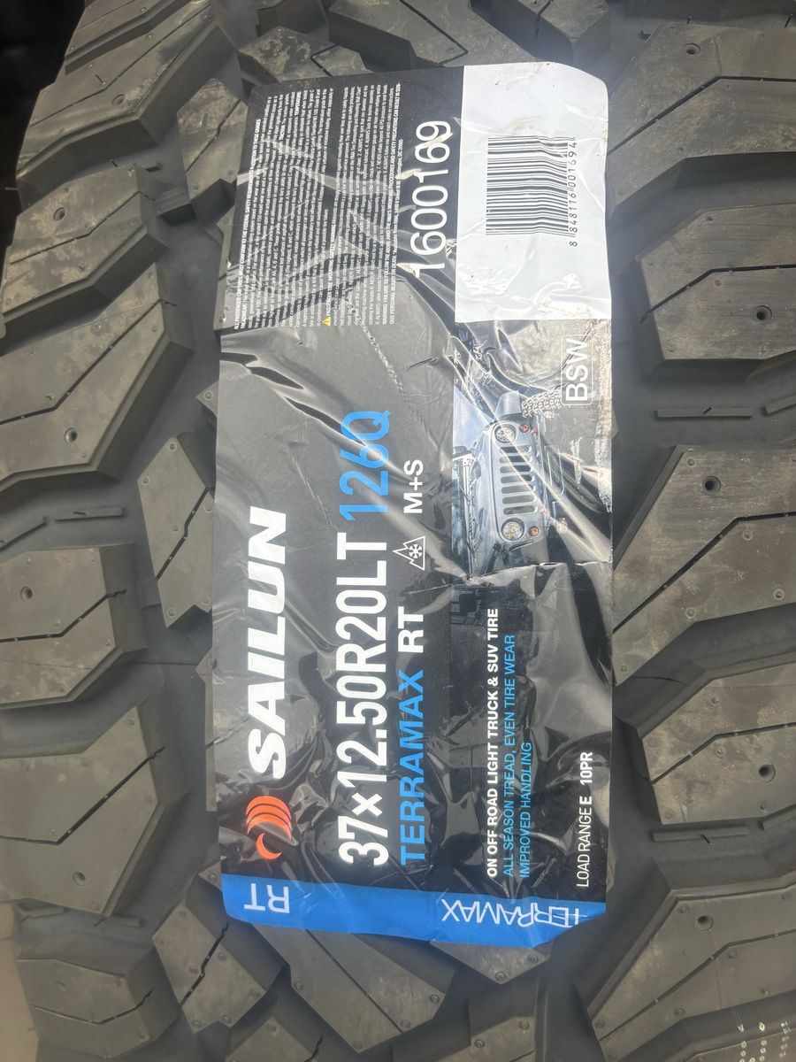 BRAND NEW SET OF 37x12.50R20LT SAILUN