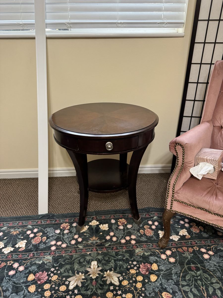 Wood side table