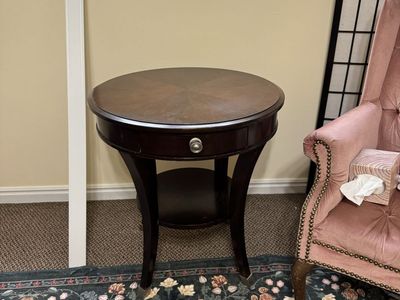 Wood side table