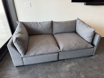 Four Hands Gray Bennett Charcoal Two-Piece Sectional Sofa