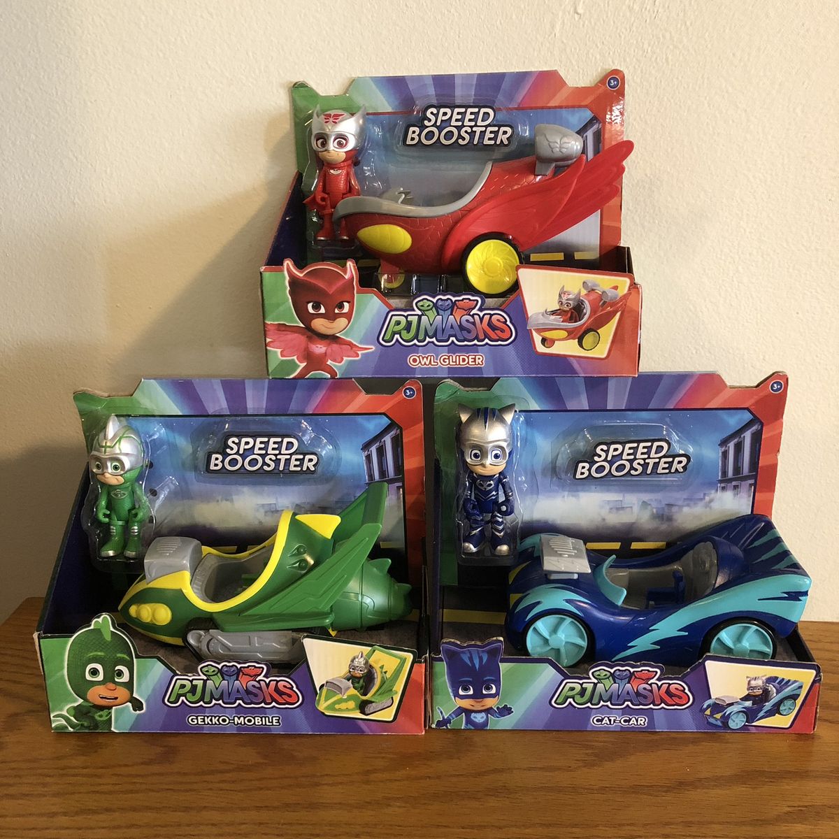 NEW! PJ Masks Speed Boosters ($15 each) - Easter Gift Idea! (Owl Glider, Gekko-Mobile & Cat-Car)