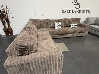 Custom Utah-Built Sectional — Minky Corduroy