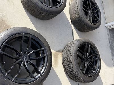 Niche Black M203 Vosso wheels with Continental ExtremeContact Tires 255/45R19 Full set