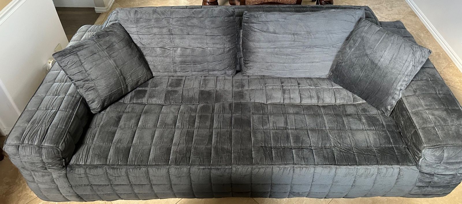 New - Marbella 3-Seater Sofa - Norka Living. Grey, See all Pictures