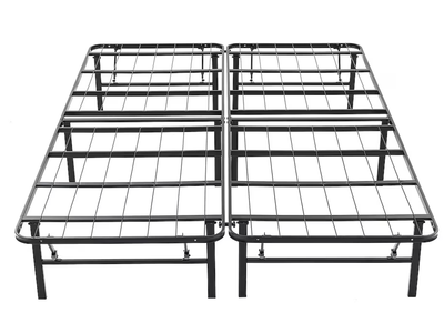 Folding Metal Bed Frame, 14 Inch Platform Mattress Foundation, Full