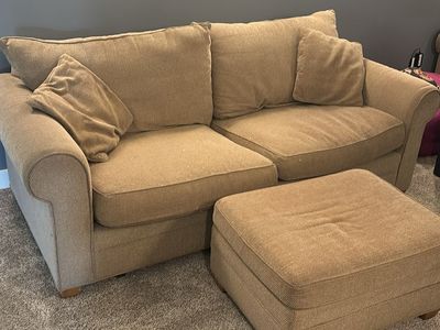 Couch loveseat and ottoman