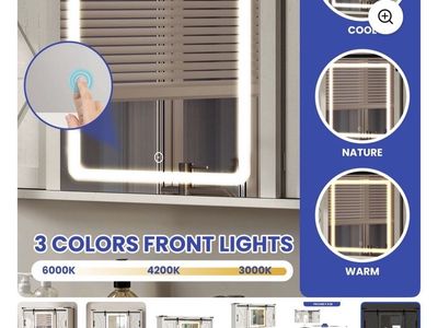 Sliding barn door cabinet with built-in LED