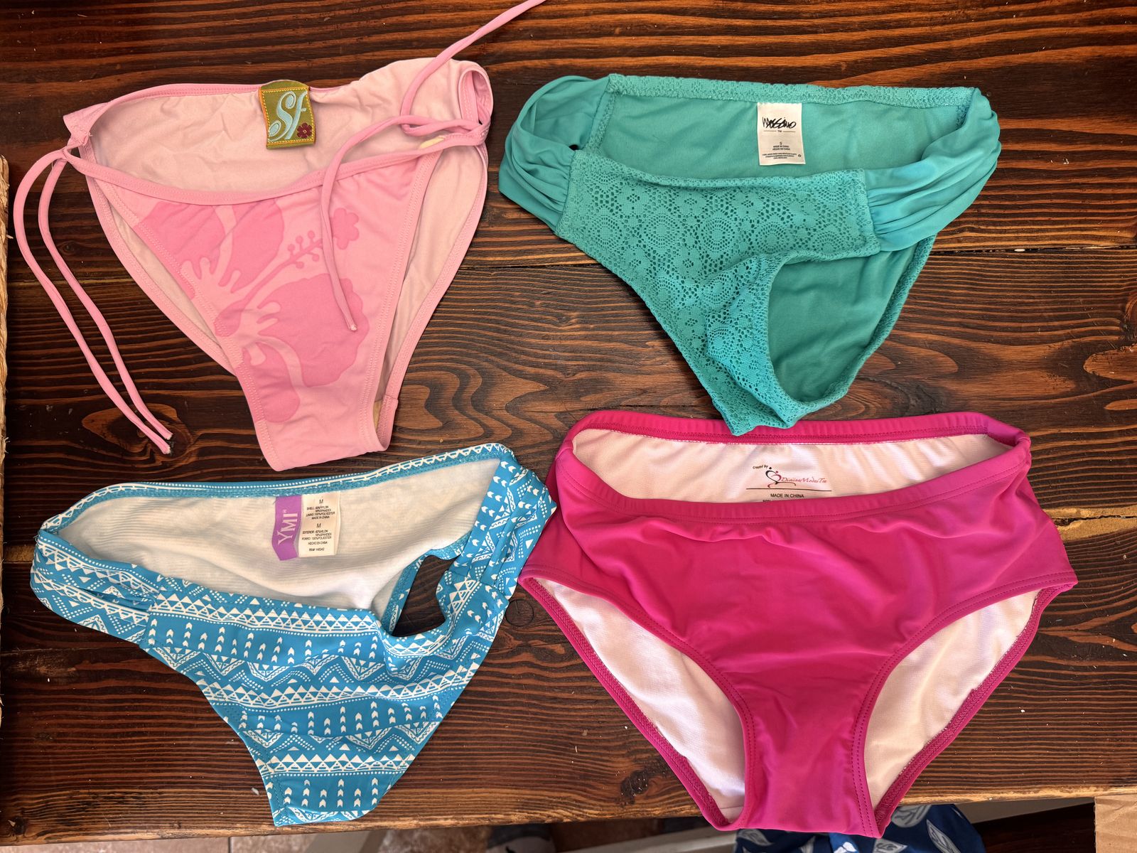 Various swim bottoms