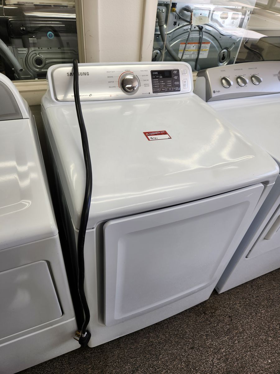 Samsung White Electric Dryer with Sensor Dry