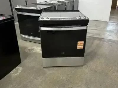 NEW WHIRLPOOL STAINLESS ELECTRIC SLIDE IN RANGE