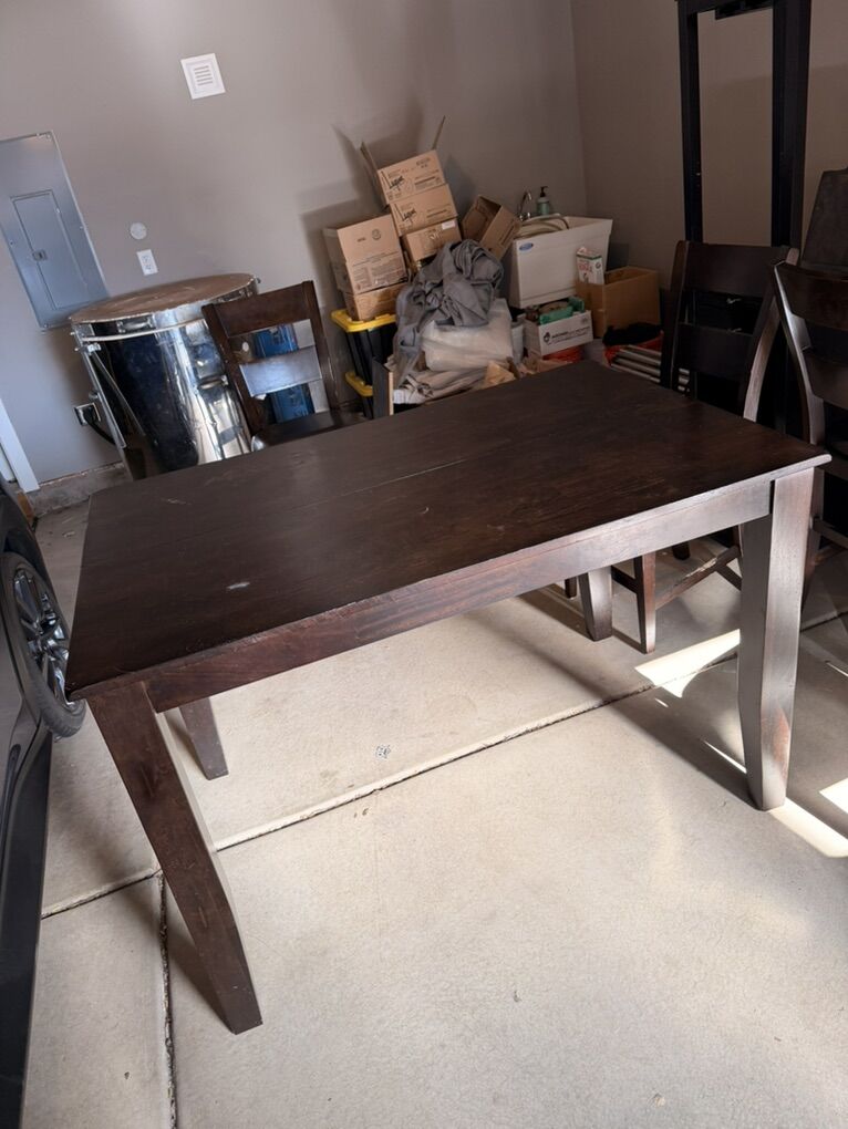 large Wood Dining table Set