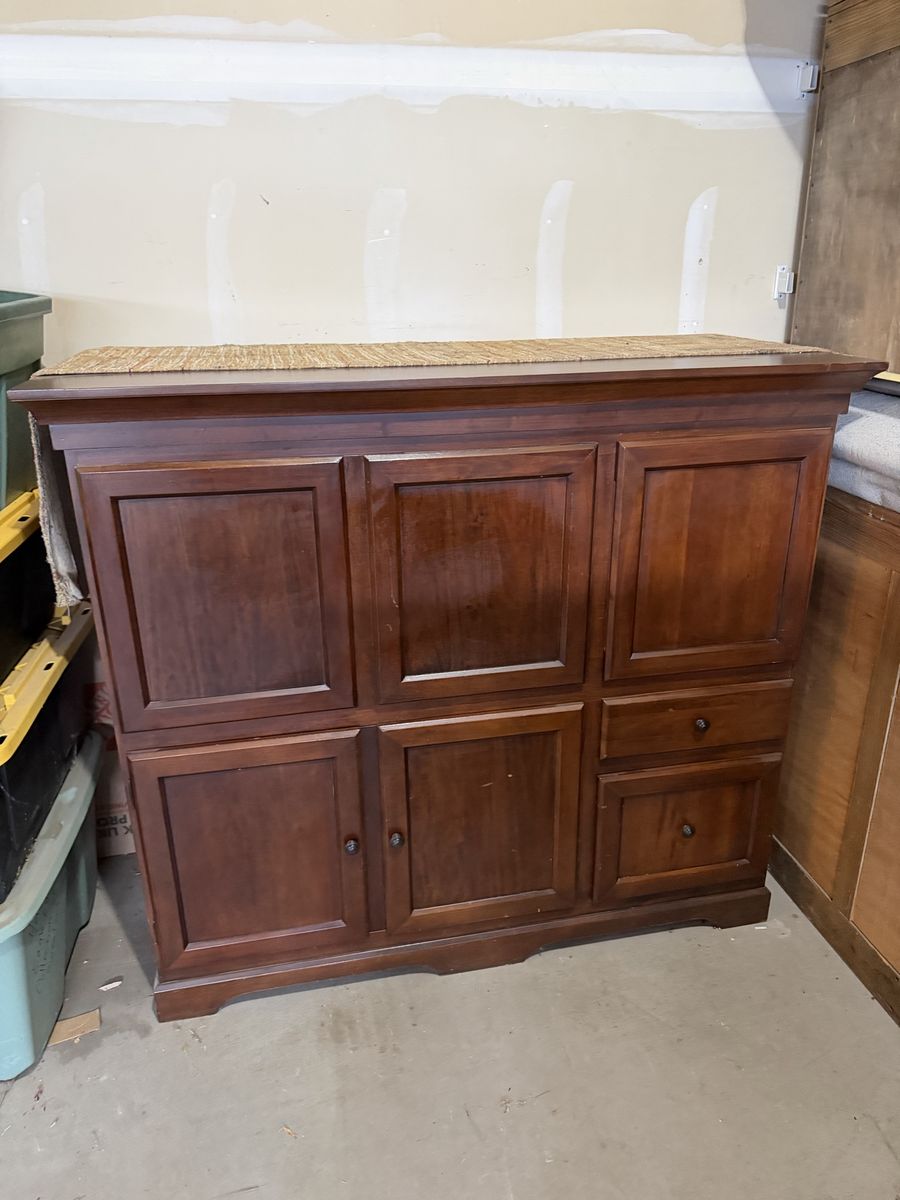 Pottery Barn Solid Wood Computer Hutch / Office Cabinet