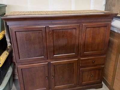 Pottery Barn Solid Wood Computer Hutch / Office Cabinet