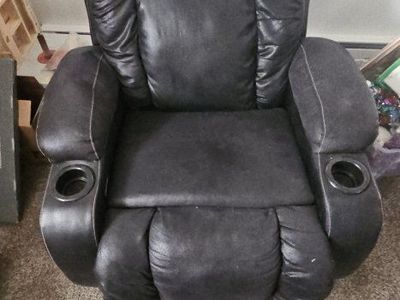 FREE Black Recliner with Cup Holders
