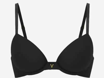 New! VICTORIA'S SECRET 44D LOVE CLOUD Smooth Push-Up Bra Black Plunge
