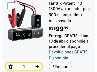 Portable Jump Starter, 12,000 mAh Power Bank, Safe